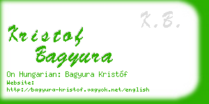 kristof bagyura business card
